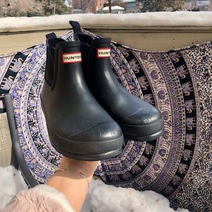 Hunter Original Black Chelsea Boot size 9